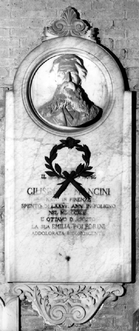 busto ritratto di Giuseppe Mancini (monumento funebre) di Lorenzetti A (sec. XIX)
