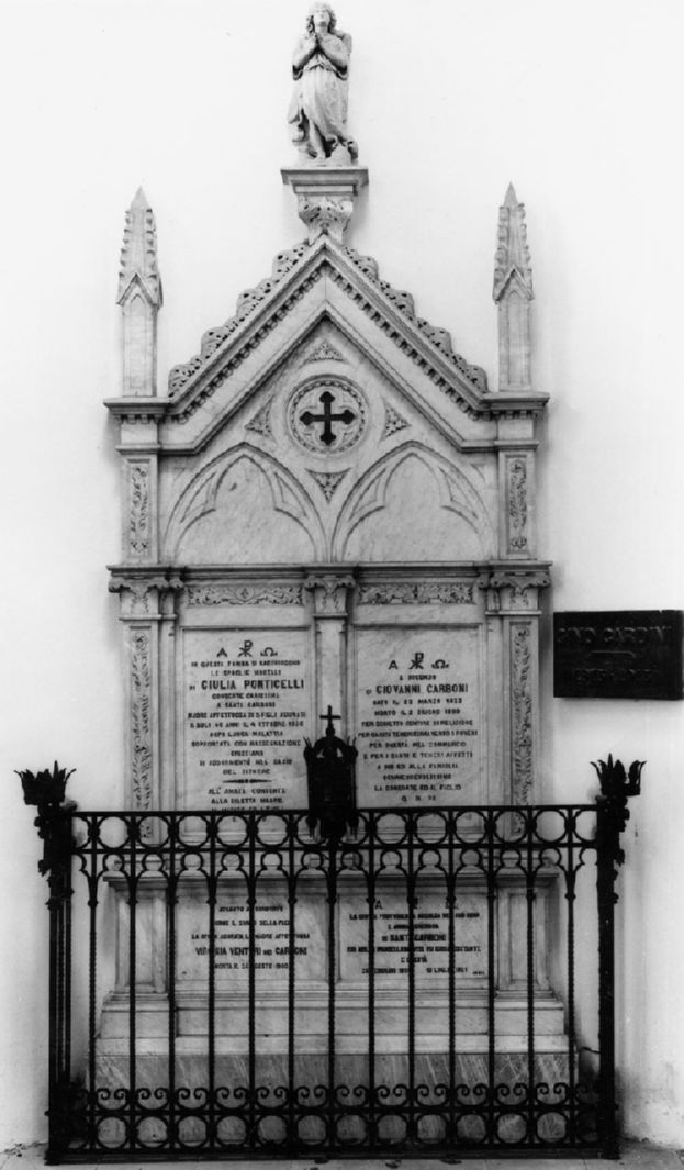 monumento funebre - ambito senese (sec. XIX)