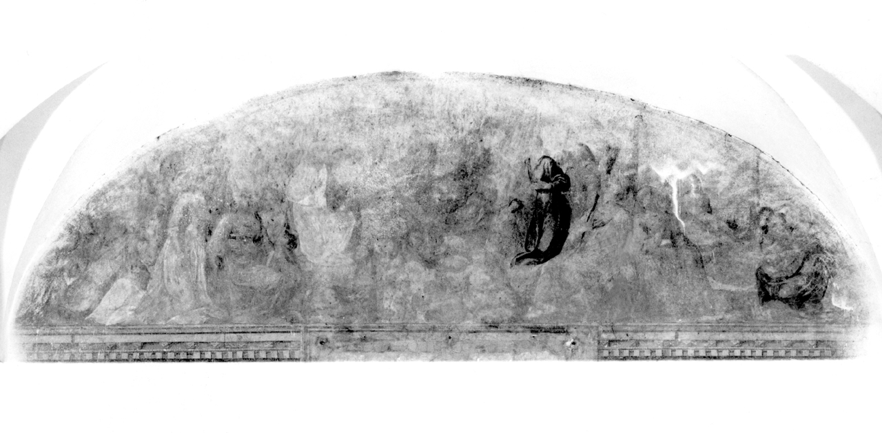 Cristo in gloria e Santi (dipinto, elemento d'insieme) di Casolani Alessandro (bottega) (secc. XVI/ XVII)