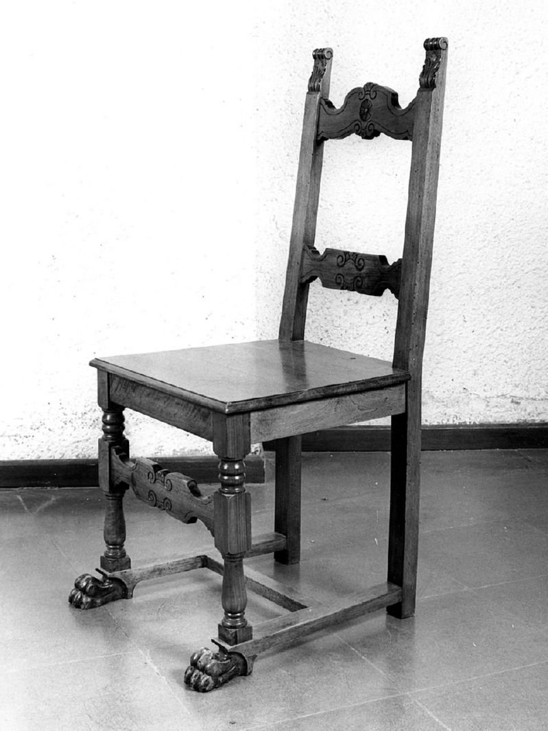 sedia, serie - bottega senese (metà sec. XX)