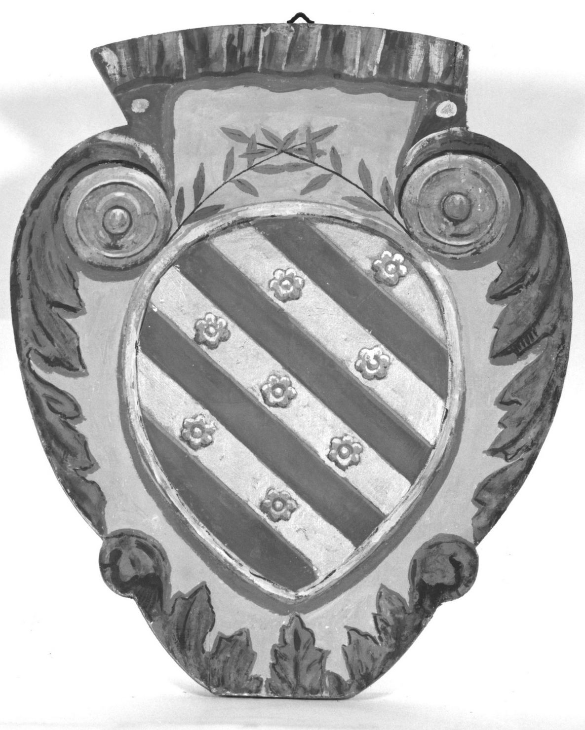 stemma gentilizio (dipinto, elemento d'insieme) - ambito senese (fine/inizio secc. XIX/ XX)