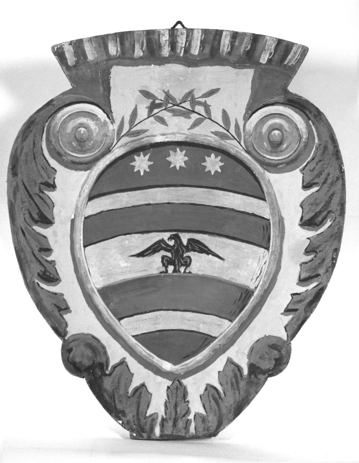 stemma gentilizio della famiglia Zalaffi (dipinto, elemento d'insieme) - ambito senese (fine/inizio secc. XIX/ XX)