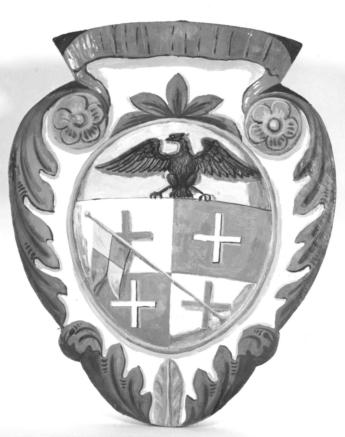 stemma gentilizio (dipinto, elemento d'insieme) - ambito senese (fine/inizio secc. XIX/ XX)