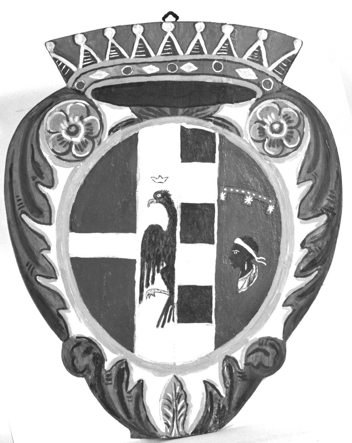 stemma gentilizio della famiglia Pucci (dipinto, elemento d'insieme) - ambito senese (fine/inizio secc. XIX/ XX)