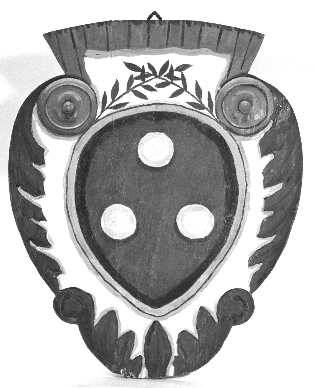 stemma gentilizio (dipinto, elemento d'insieme) - ambito senese (fine/inizio secc. XIX/ XX)