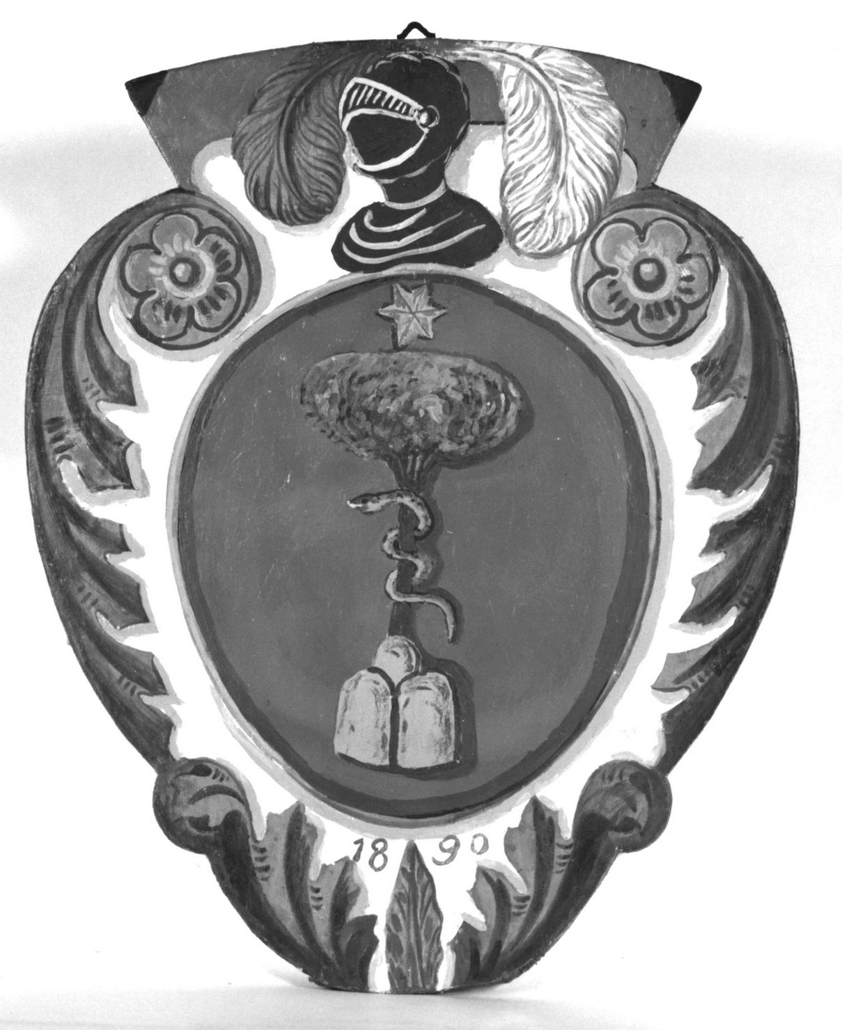 stemma gentilizio della famiglia Pericciuoli (dipinto, elemento d'insieme) - ambito senese (sec. XIX)