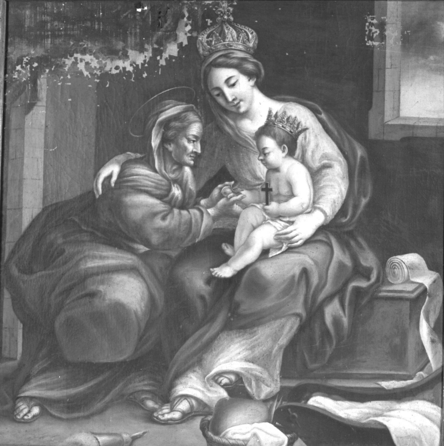 Madonna con Bambino e Sant'Anna (dipinto) - ambito senese (primo quarto sec. XVIII)