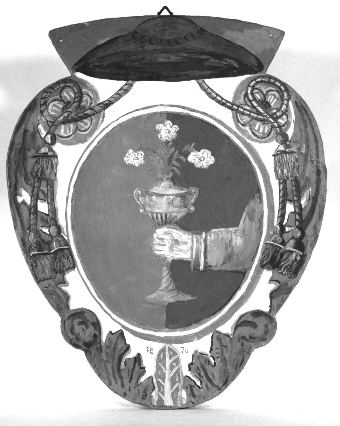 stemma gentilizio della famiglia Gasparrini (dipinto, elemento d'insieme) - ambito senese (sec. XIX)