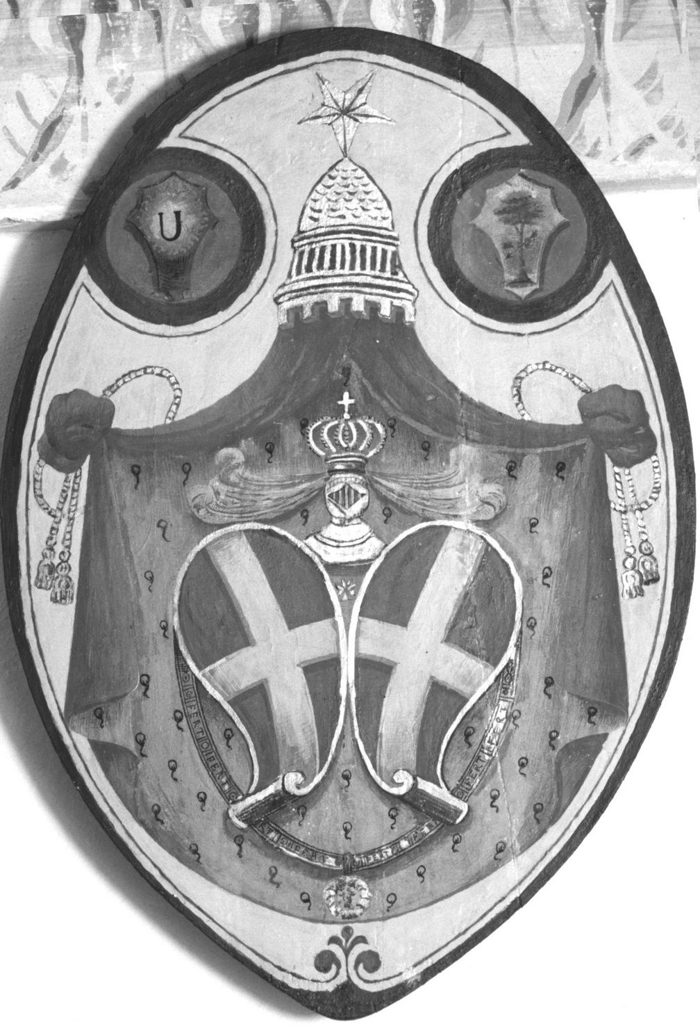 stemmi gentilizi (dipinto, elemento d'insieme) - ambito senese (sec. XIX)