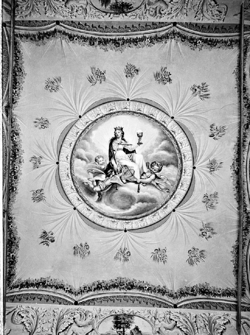 Madonna in gloria (dipinto, elemento d'insieme) - ambito senese (seconda metà sec. XIX)