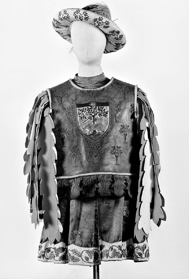 stemma della contrada della Selva (montura - da fantino, elemento d'insieme) - manifattura toscana (sec. XX)