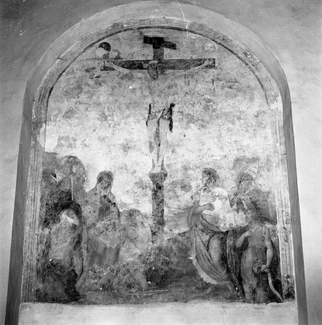crocifissione di Cristo con Santi (dipinto) di Vannucci Pietro detto Perugino (scuola) (sec. XVI)