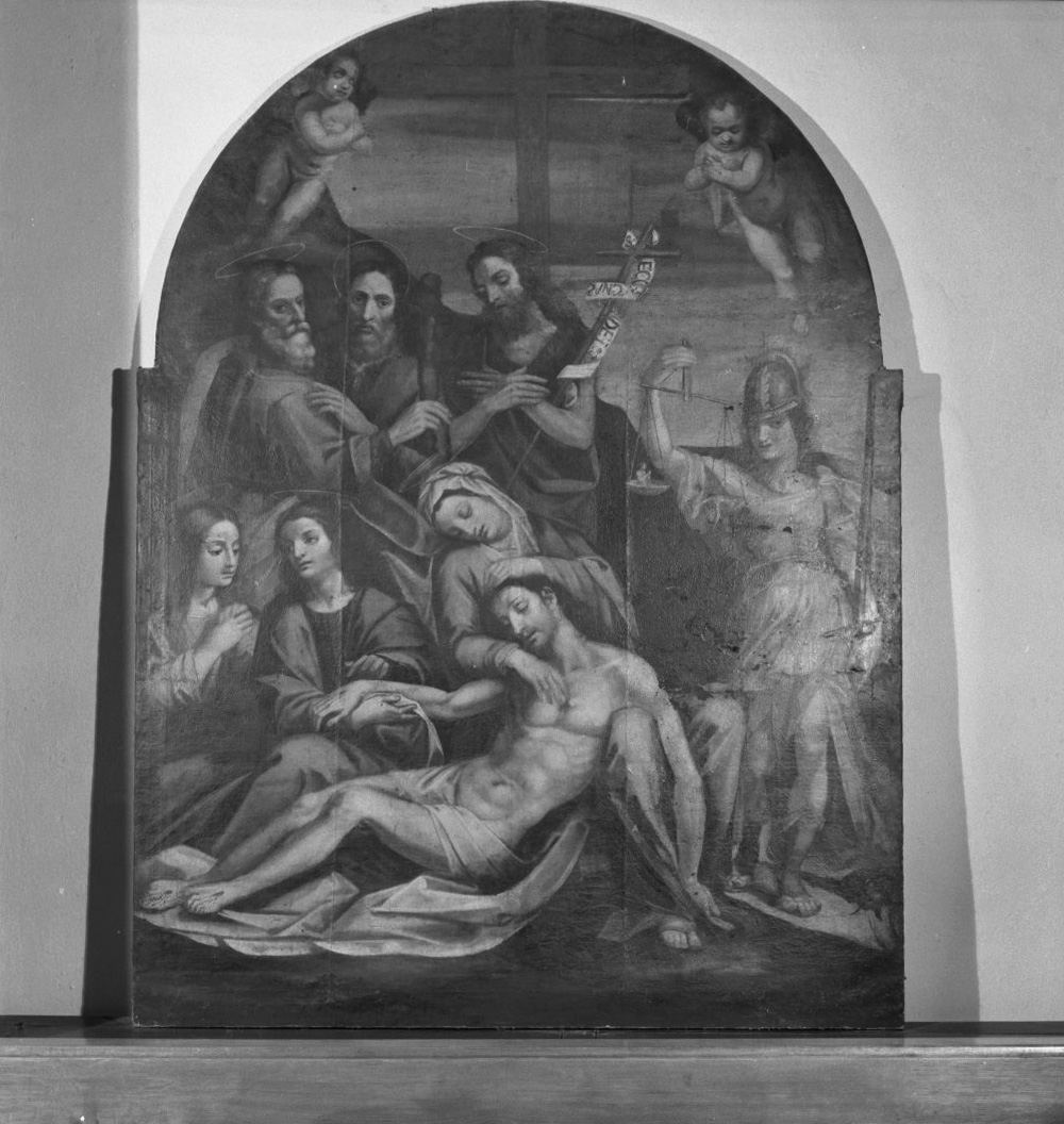 compianto sul Cristo morto (dipinto) - ambito senese (sec. XVII)