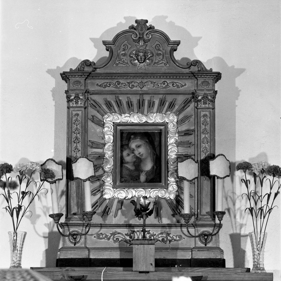 Madonna con Bambino (tabernacolo) - bottega italiana (secc. XVII/ XVIII, sec. XIX)