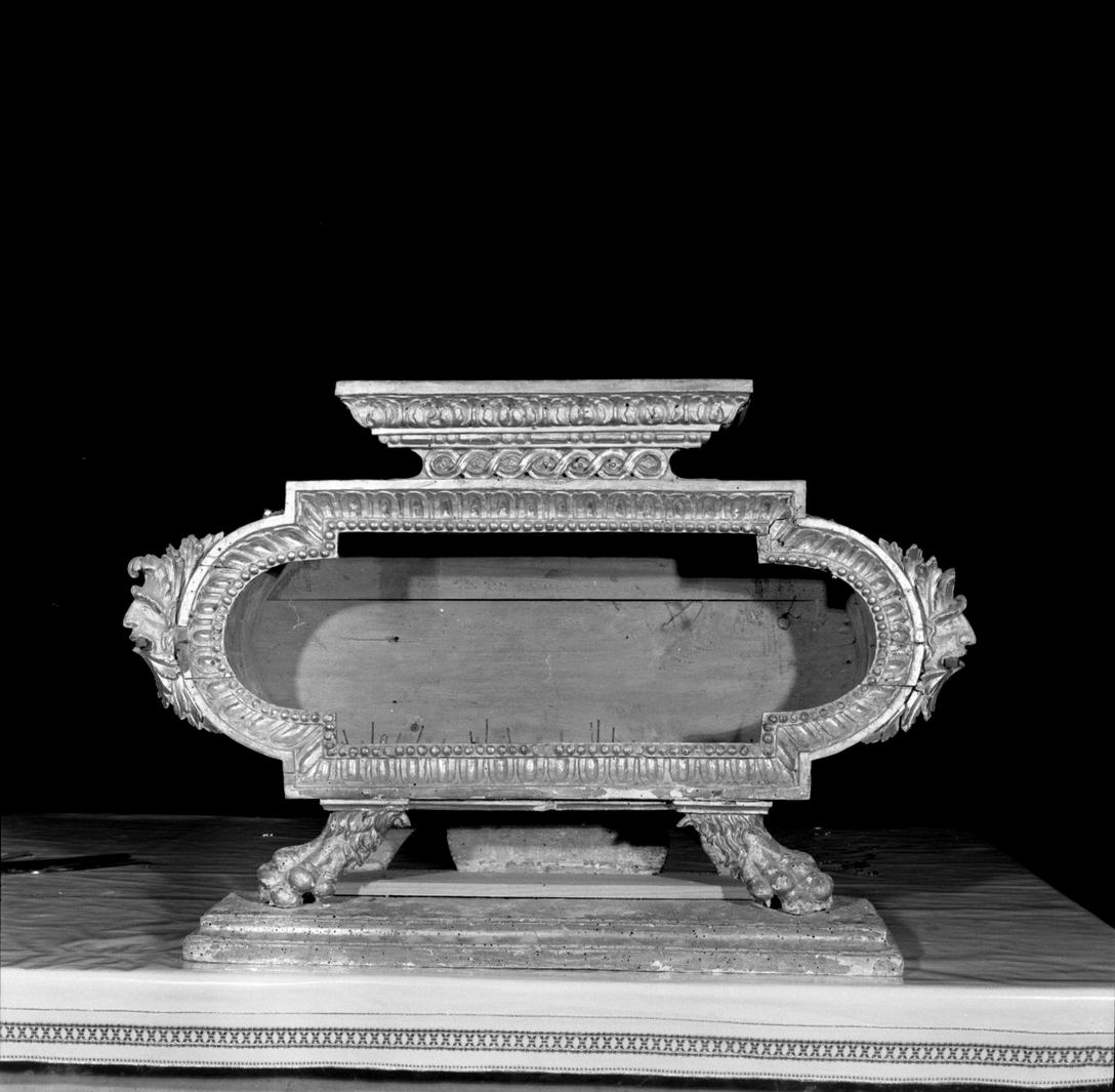 reliquiario a teca - a urna - bottega toscana (sec. XVIII)