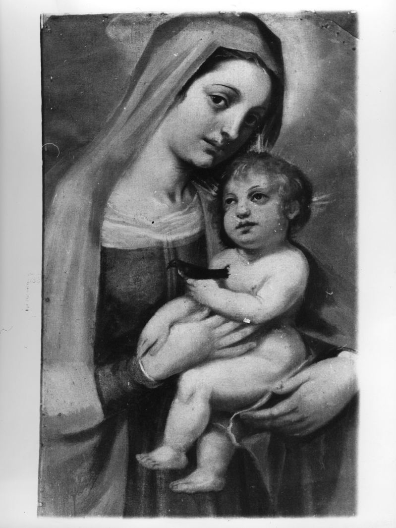 Madonna con Bambino (dipinto) di Manetti Rutilio (cerchia) (inizio sec. XVII)