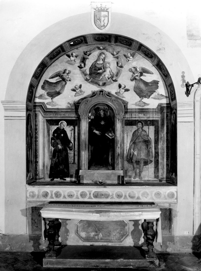 Madonna con Bambino e Santi (dipinto) di Tamagni Vincenzo (sec. XVI)