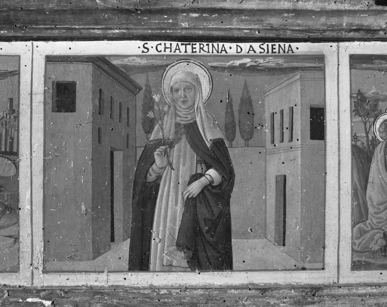 Madonna con Bambino Santi e donatore (dipinto) di Pier Francesco Di Bartolomeo Fiorentino (sec. XV)