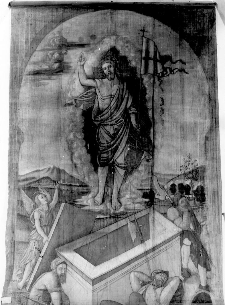 resurrezione di Cristo (dipinto) di Tamagni Vincenzo (sec. XVI)
