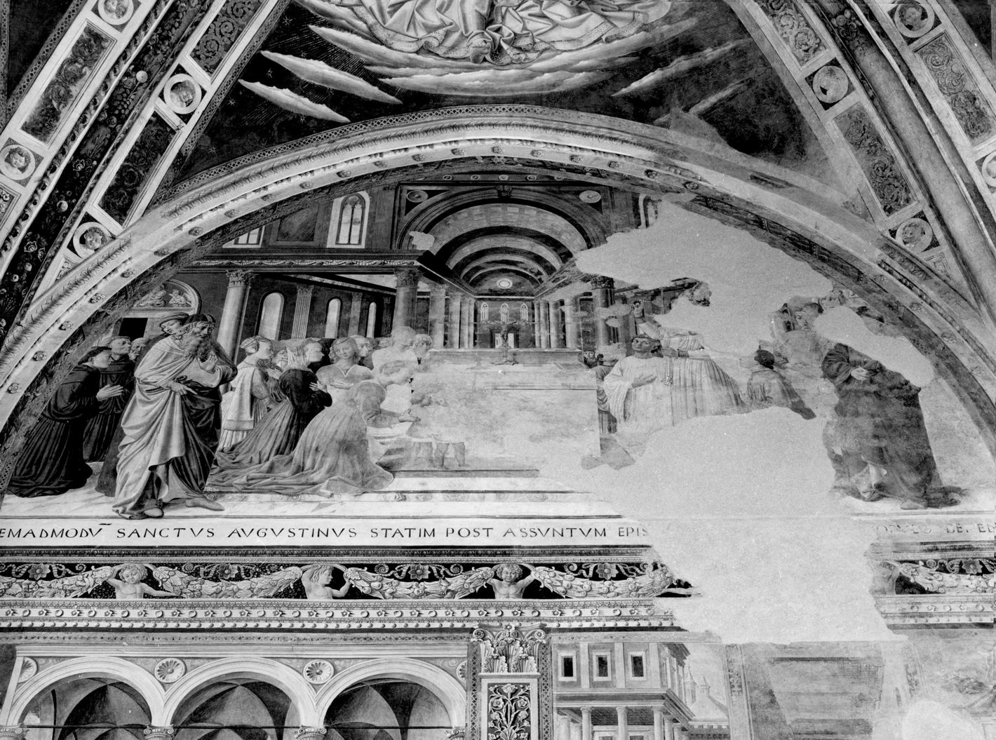 Sant'Agostino benedice il popolo di Ippona (dipinto) di Benozzo di Lese detto Benozzo Gozzoli (attribuito) (sec. XV)