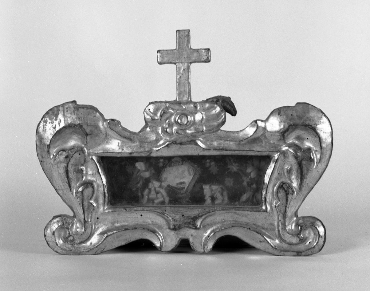 reliquiario a teca - a urna - bottega toscana (prima metà sec. XVIII)