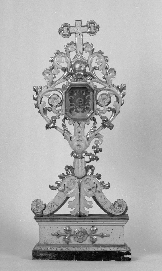 reliquiario - a ostensorio, serie - bottega toscana (sec. XIX)