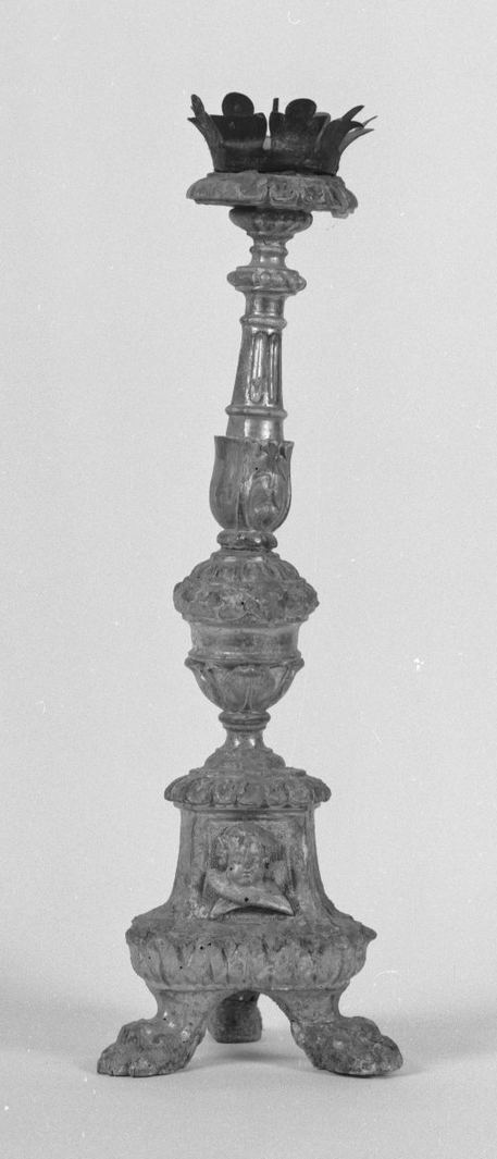 candeliere d'altare, serie - bottega toscana (sec. XIX)