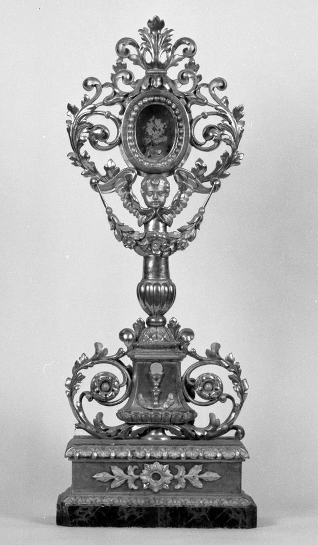 reliquiario - a ostensorio, serie - bottega toscana (sec. XIX)