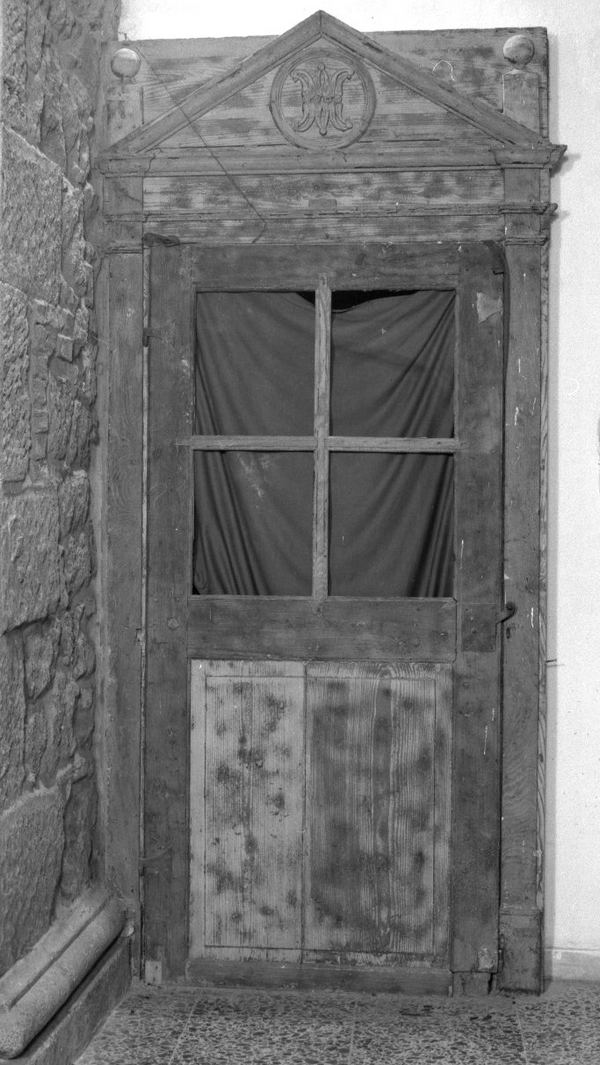 monogramma mariano (porta - ad un battente) - bottega amiatina (sec. XIX)