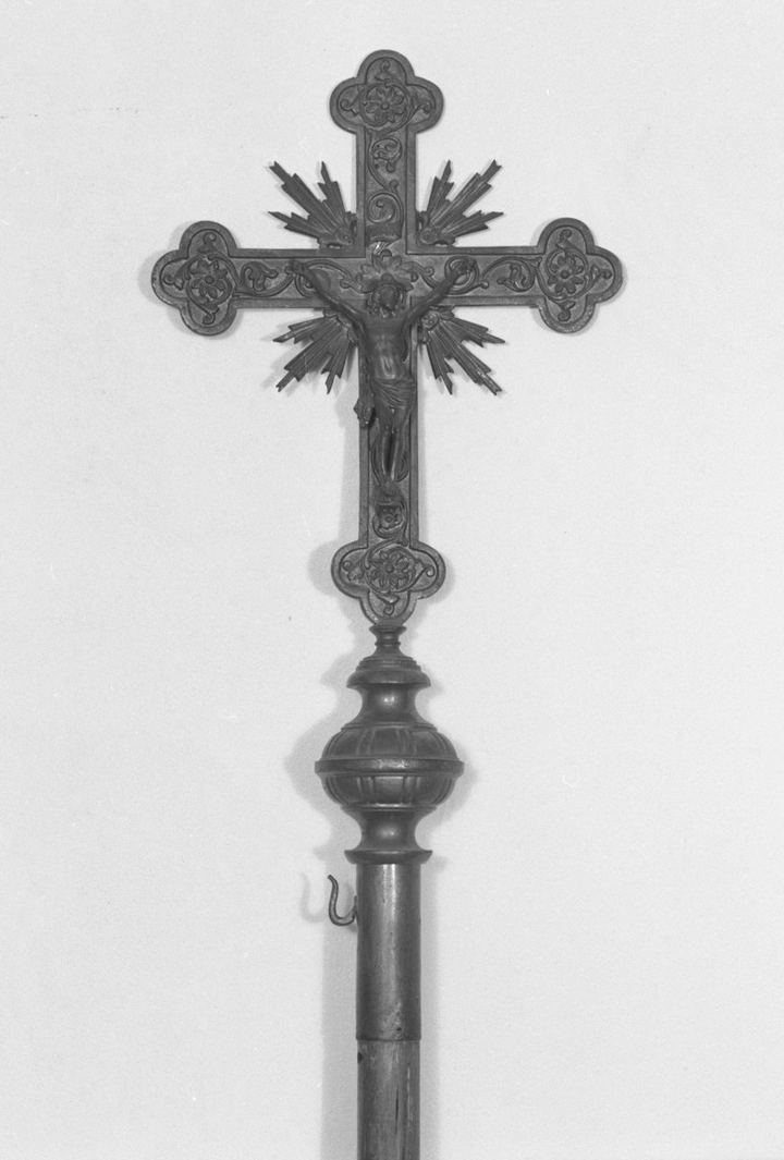 Cristo crocifisso (croce processionale) - bottega toscana (seconda metà sec. XIX)