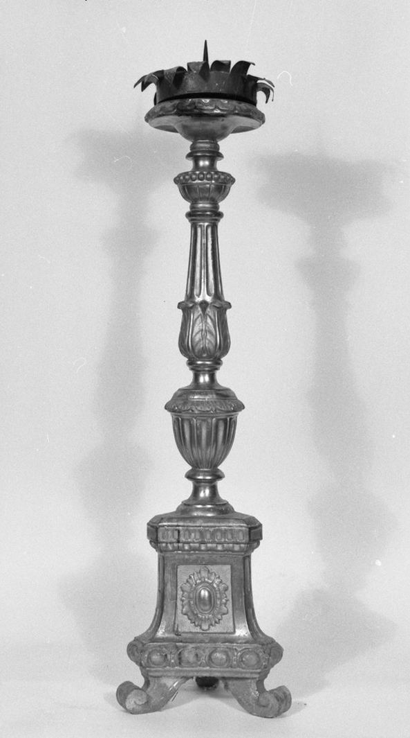 candeliere d'altare, serie - bottega toscana (sec. XIX)