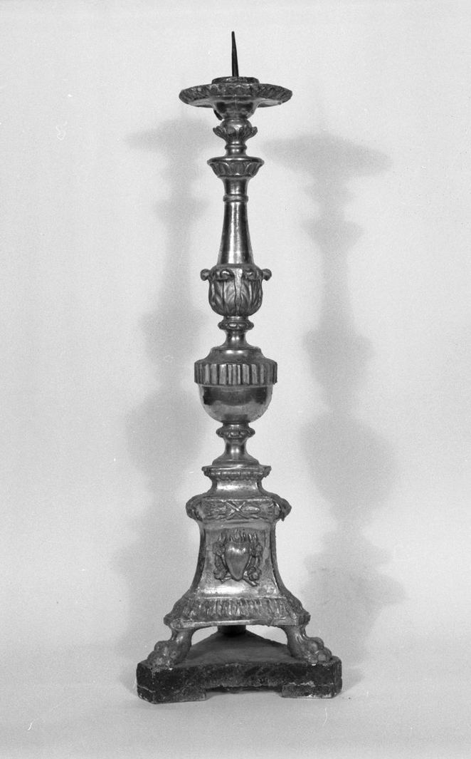 candeliere d'altare, serie - bottega toscana (sec. XIX)