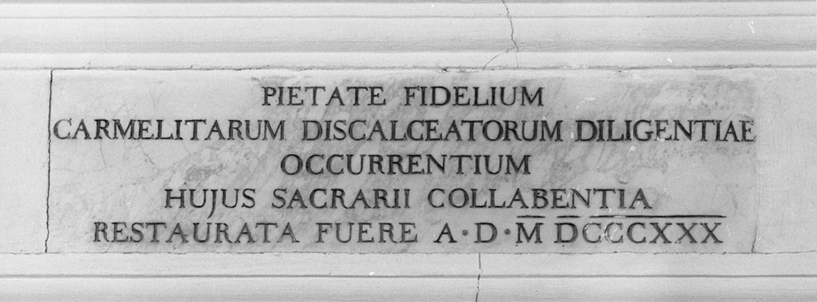 lapide documentaria - bottega toscana (sec. XIX)