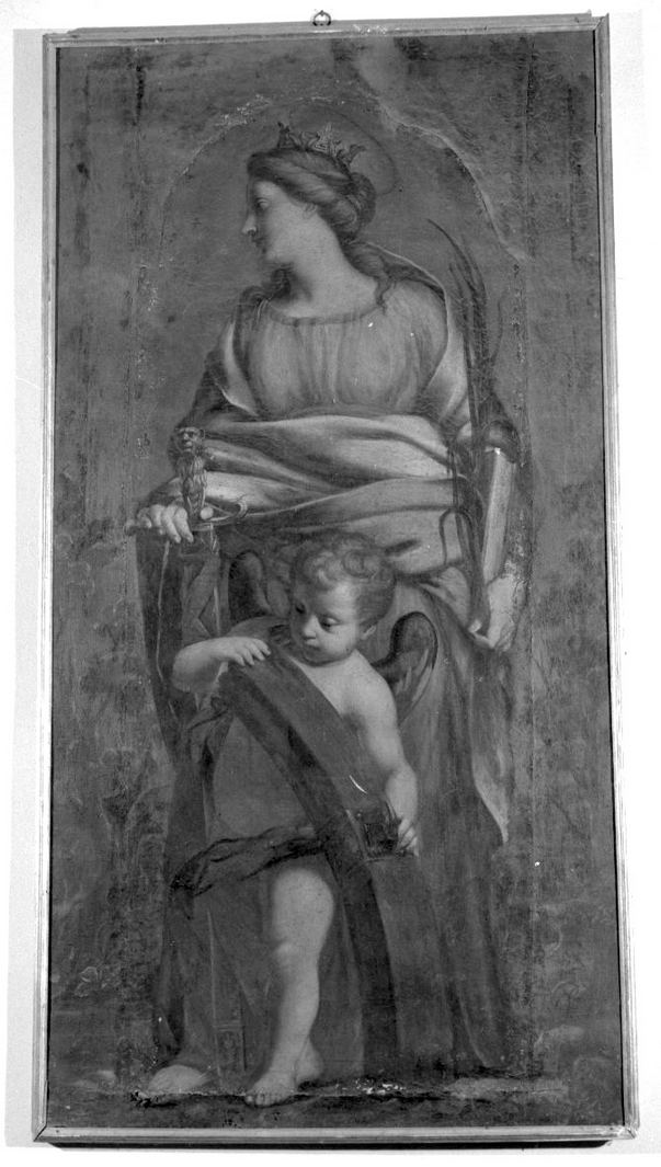 Santa Caterina d'Alessandria (dipinto, elemento d'insieme) di Burbarini Deifebo (sec. XVIII)