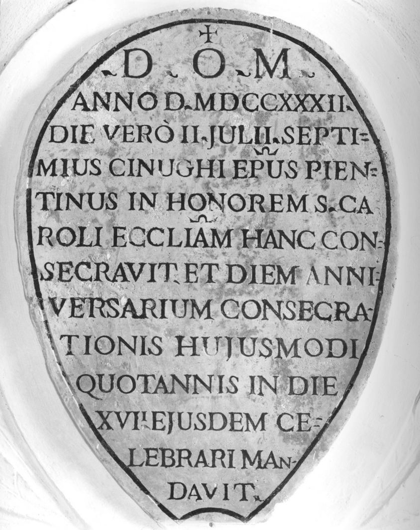 lapide commemorativa - bottega senese (sec. XVIII)