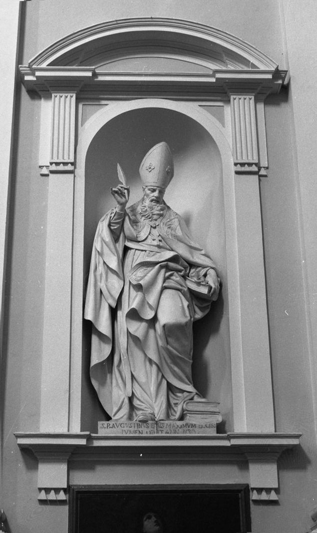 Sant'Agostino (scultura) di Silini Giuseppe (seconda metà sec. XVIII)