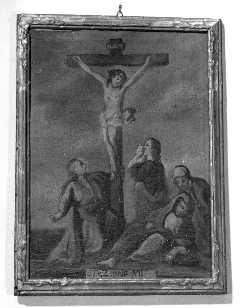 stazione XII: Gesù innalzato e morto in croce (dipinto) - ambito toscano (sec. XVIII)