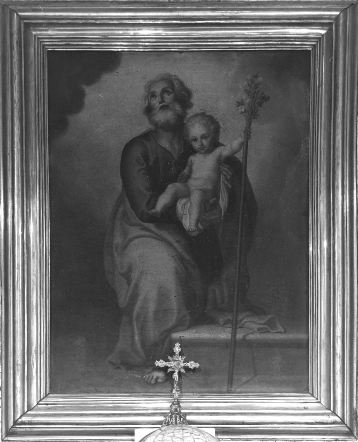 San Giuseppe e Gesù Bambino (dipinto) - bottega laziale (fine/inizio secc. XVIII/ XIX)