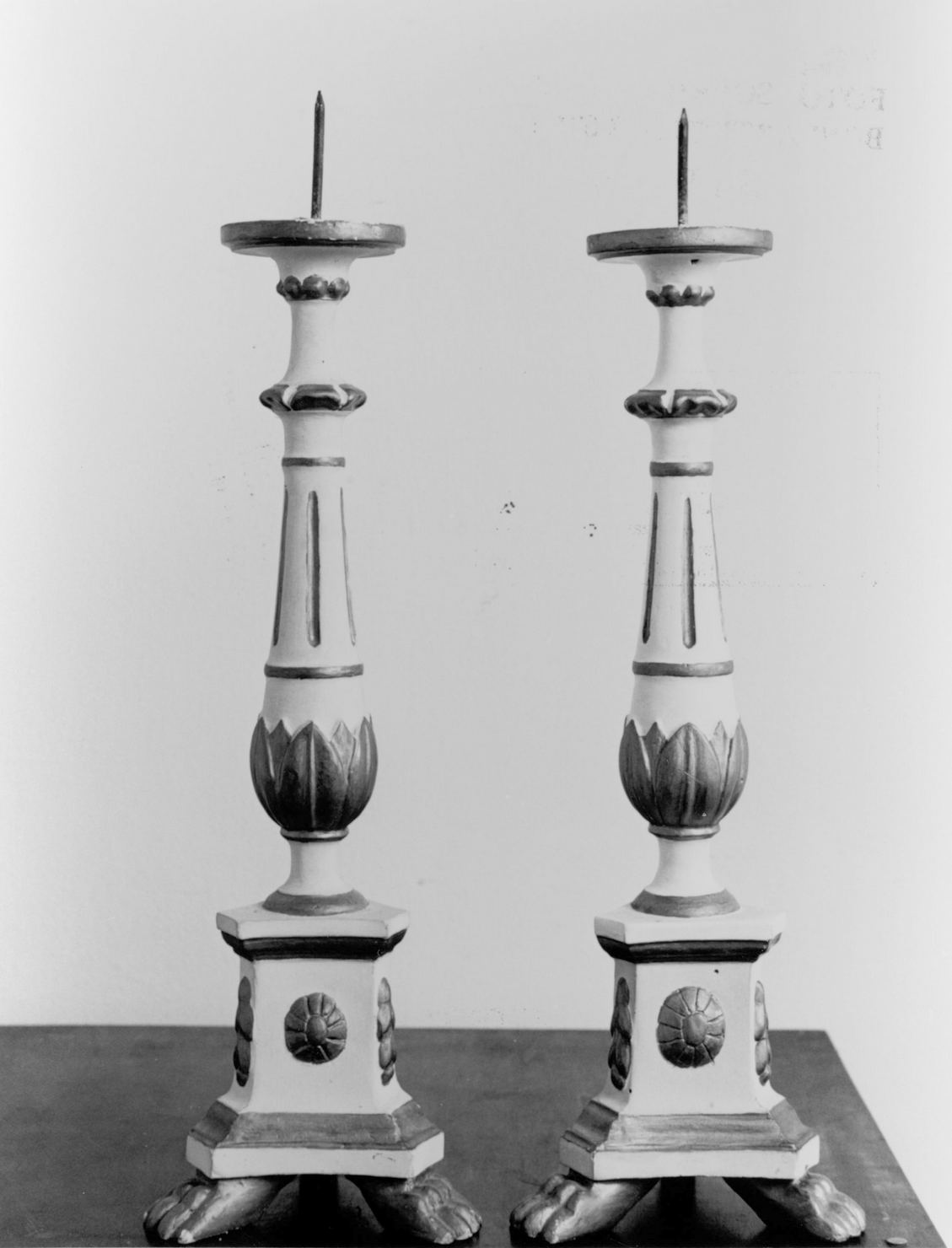 candeliere, coppia - bottega toscana (seconda metà sec. XVIII)