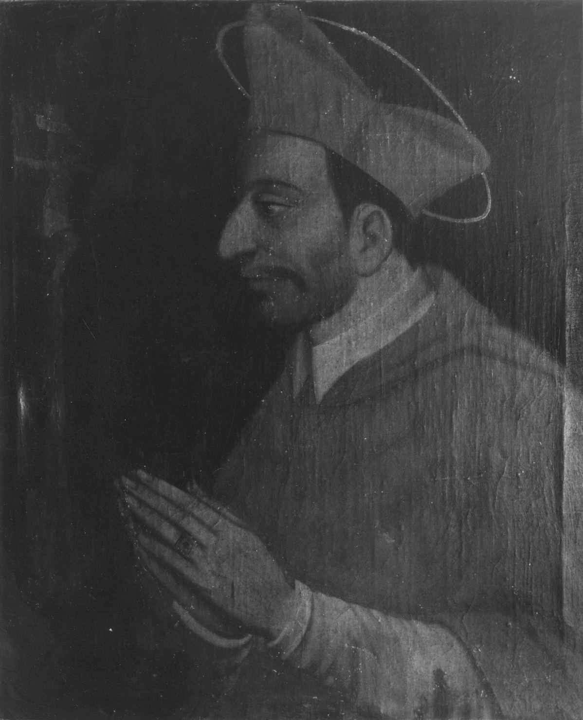 San Carlo Borromeo in meditazione (dipinto) - bottega toscana (sec. XVII)