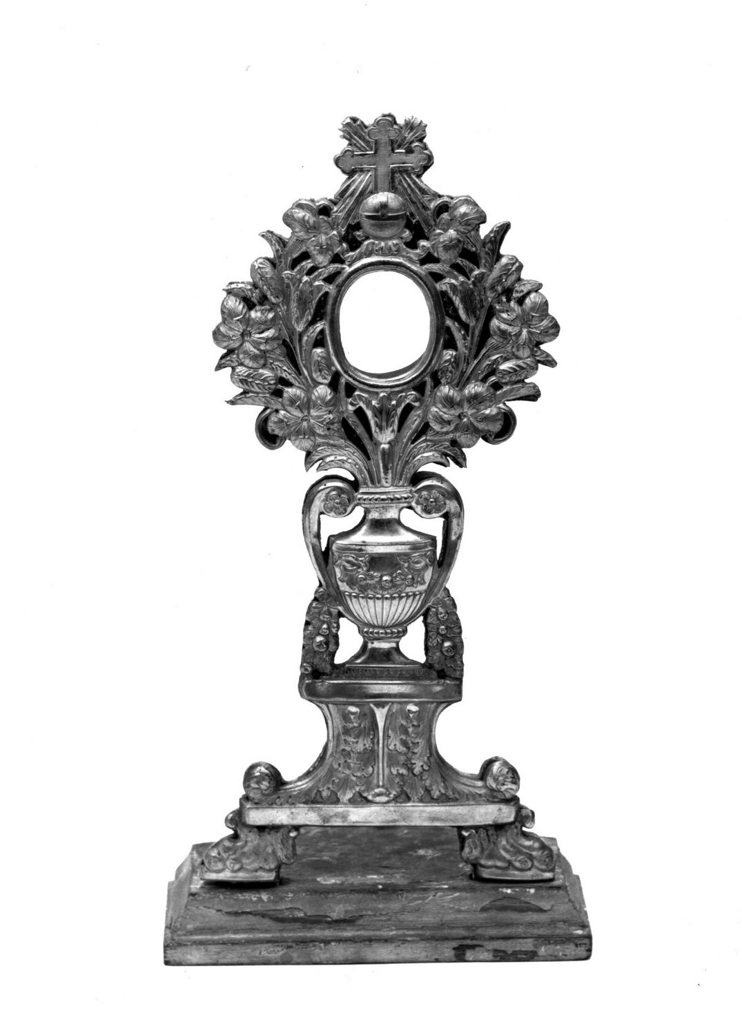 reliquiario - a ostensorio - bottega laziale (prima metà sec. XIX)