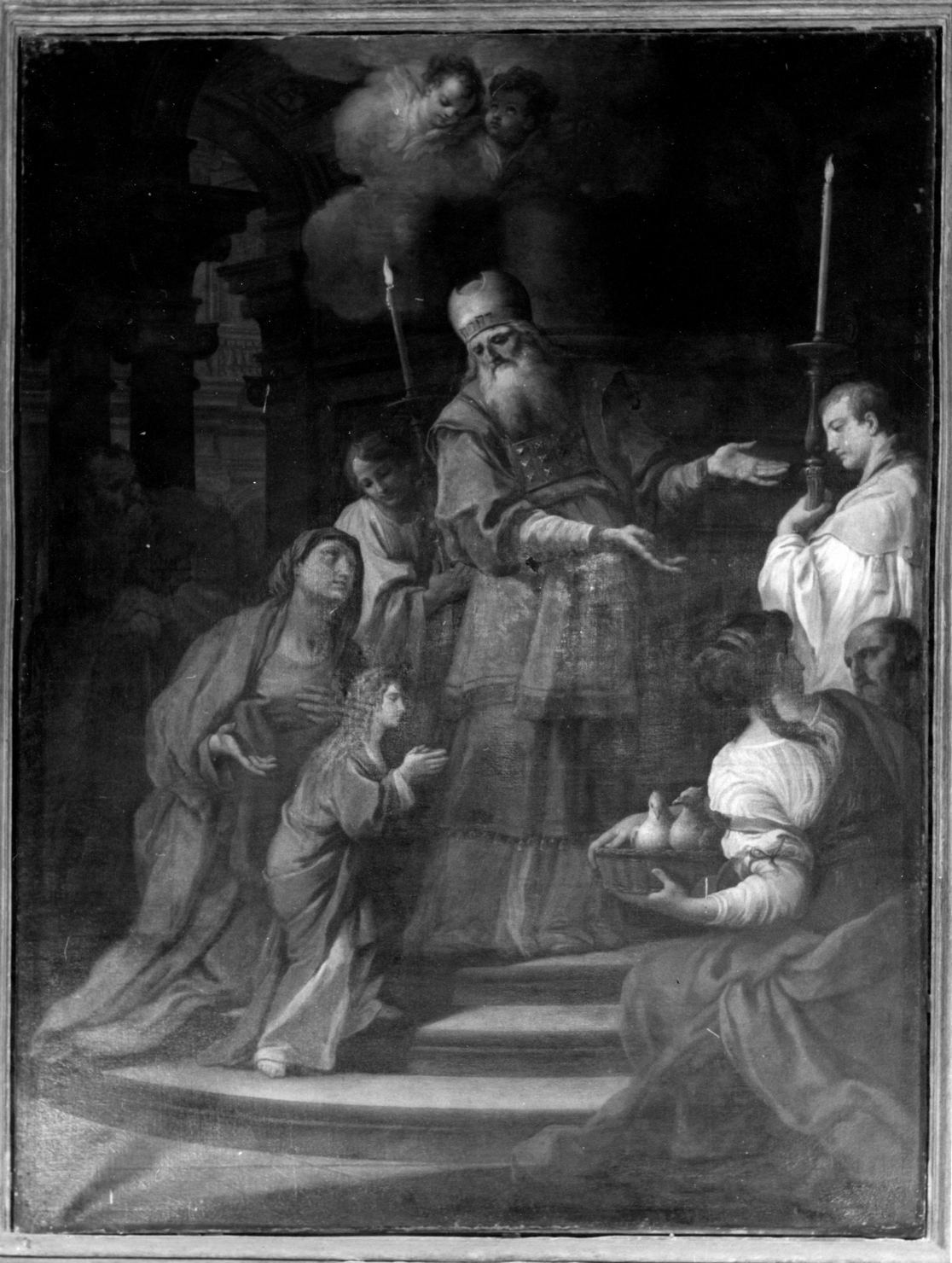 presentazione di Maria Vergine al tempio (dipinto) di Conca Sebastiano (bottega) (prima metà sec. XVIII)