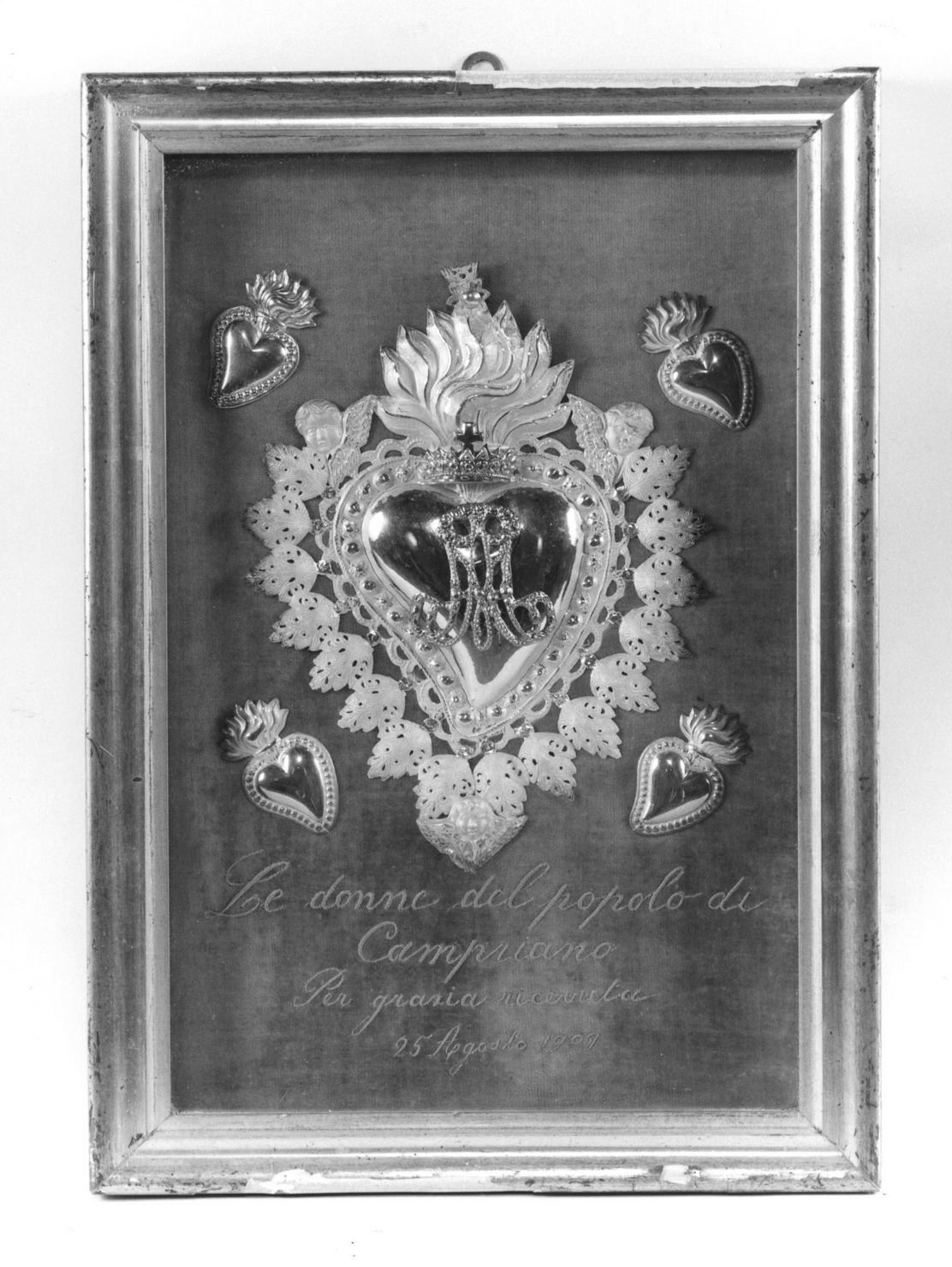 Cuore Immacolato di Maria, Sacro Cuore di Maria (ex voto) - manifattura senese (sec. XX)