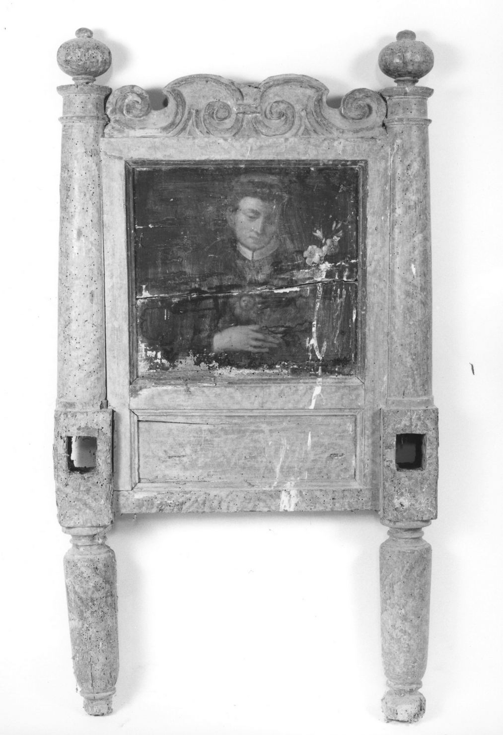 San Nicola da Tolentino (testiera di cataletto, elemento d'insieme) - bottega senese (fine/inizio secc. XVIII/ XIX)