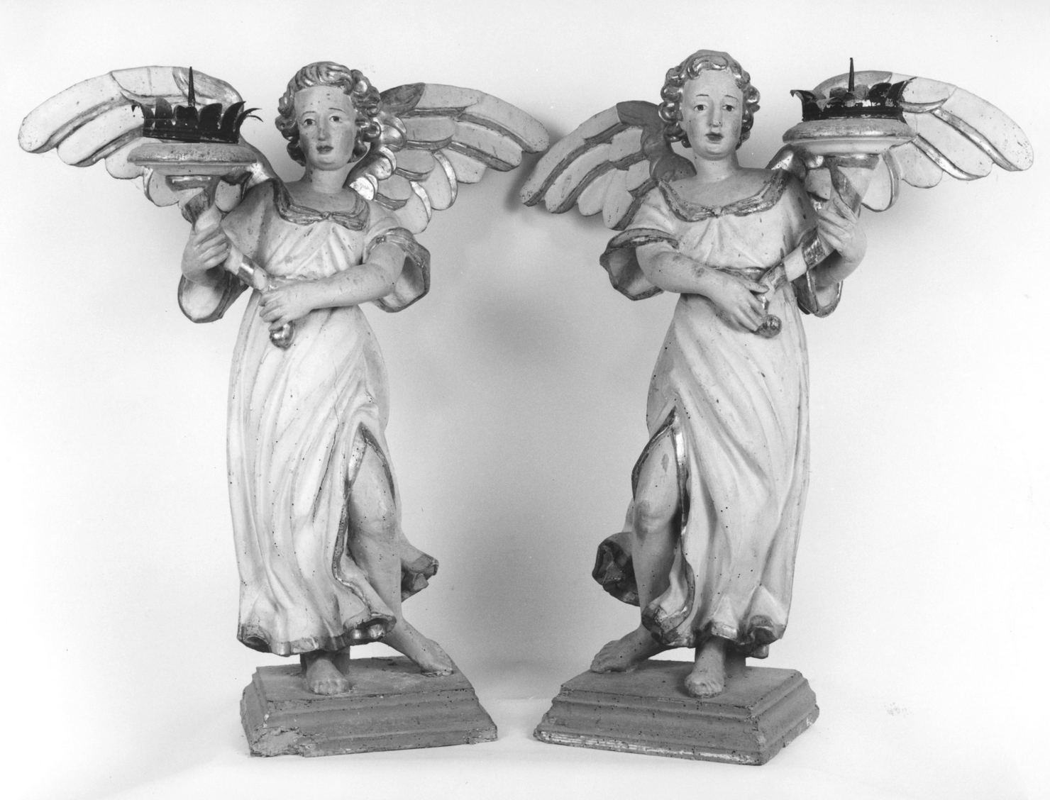 angelo (candelabro, serie) - bottega senese (sec. XVIII)