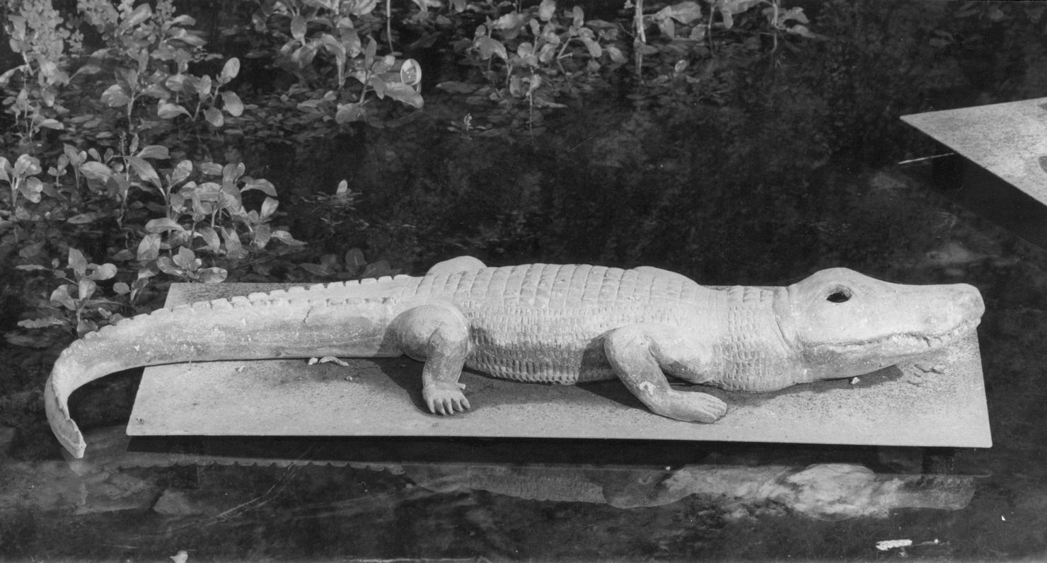 Coccodrillo, coccodrillo (scultura, elemento d'insieme) di Paladino Mimmo (Domenico) (sec. XX)