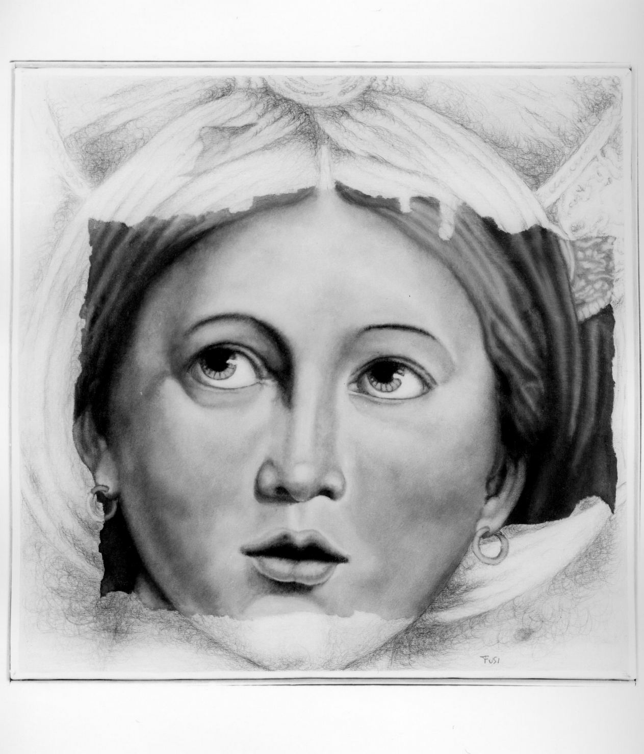 Enigma, figura femminile (dipinto) di Fusi Danilo (sec. XX)