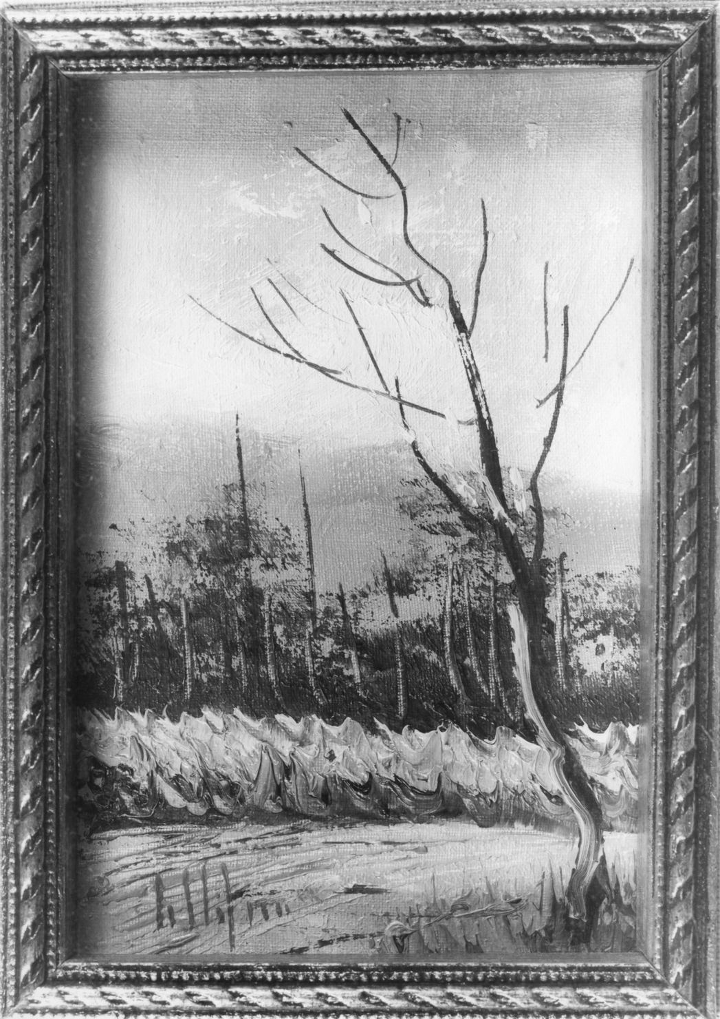 paesaggio con alberi (dipinto) - ambito italiano (seconda metà sec. XX)
