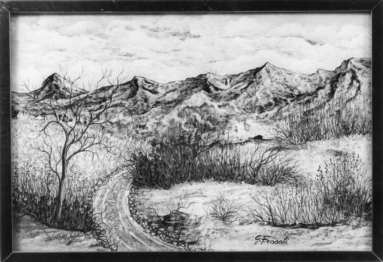 paesaggio montano (dipinto) di Frosali G (seconda metà sec. XX)