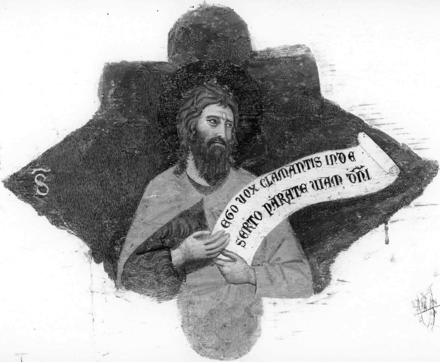 San Pietro/ Madonna addolorata/ San Francesco d'Assisi/ San Taddeo/ San Giovanni Battista (dipinto, ciclo) di Memmo di Filippuccio (attribuito) (fine sec. XIII)